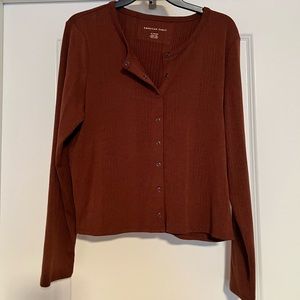 American Eagle Long Sleeve Crop Top Size XL